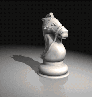 Rotating Knight with dynamic shadow