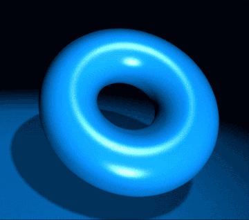 Animated twisting torus