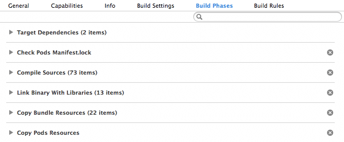 Xcode build phases